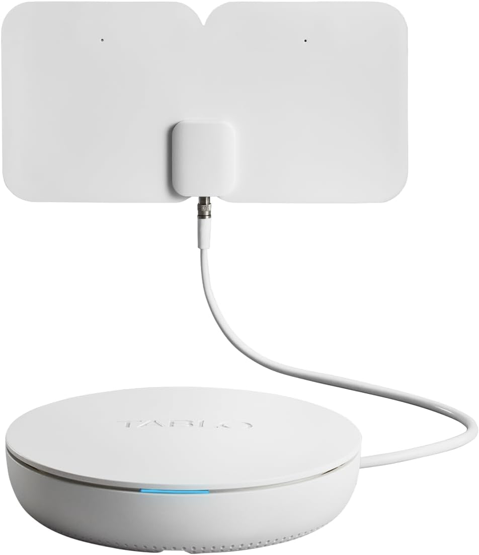 Tablo TV 4th Gen 2-Tuner Over-The-Air (OTA) DVR & 35-Mile Indoor TV Antenna – Watch, Pause & Record Live TV, News & Movies Throughout Your Home Over Wi-Fi – 50+ Hrs Recording – No Subscriptions