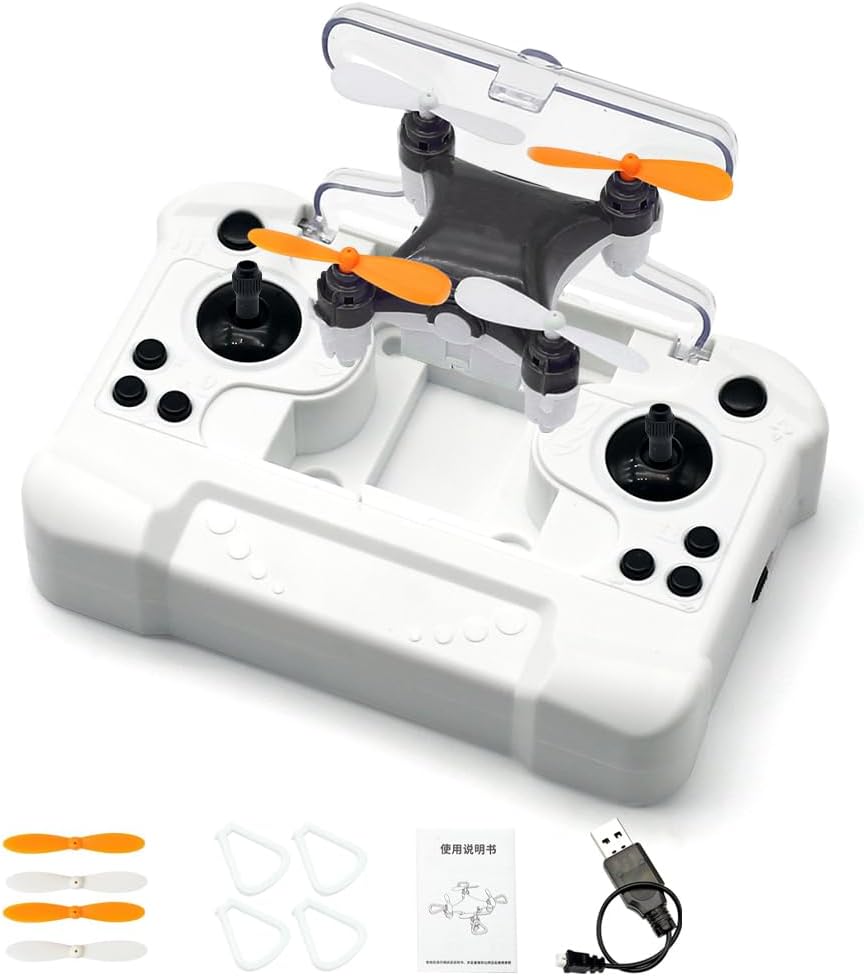 Mini Drone with Easy Stunt Flights & 360° Tricks – Perfect Beginner-Friendly Flyer, Mini Drone for Kids with LED & Altitude Hold & Propeller Protection, 360°flips, For Indoor Outdoor (Black)