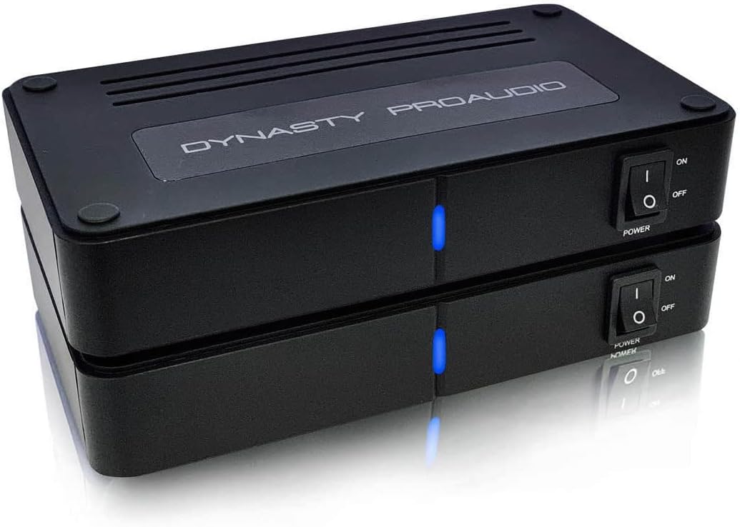DYNASTY PROAUDIO WSA-5RP Wireless Rear Speaker Kit with Built-in Amplifier – 5.2/5.8GHz Dual Band, 106 RF Channels Anti-Interference, 2x50W Class-D Power, 100ft Range –for Home Theater Surround Sound