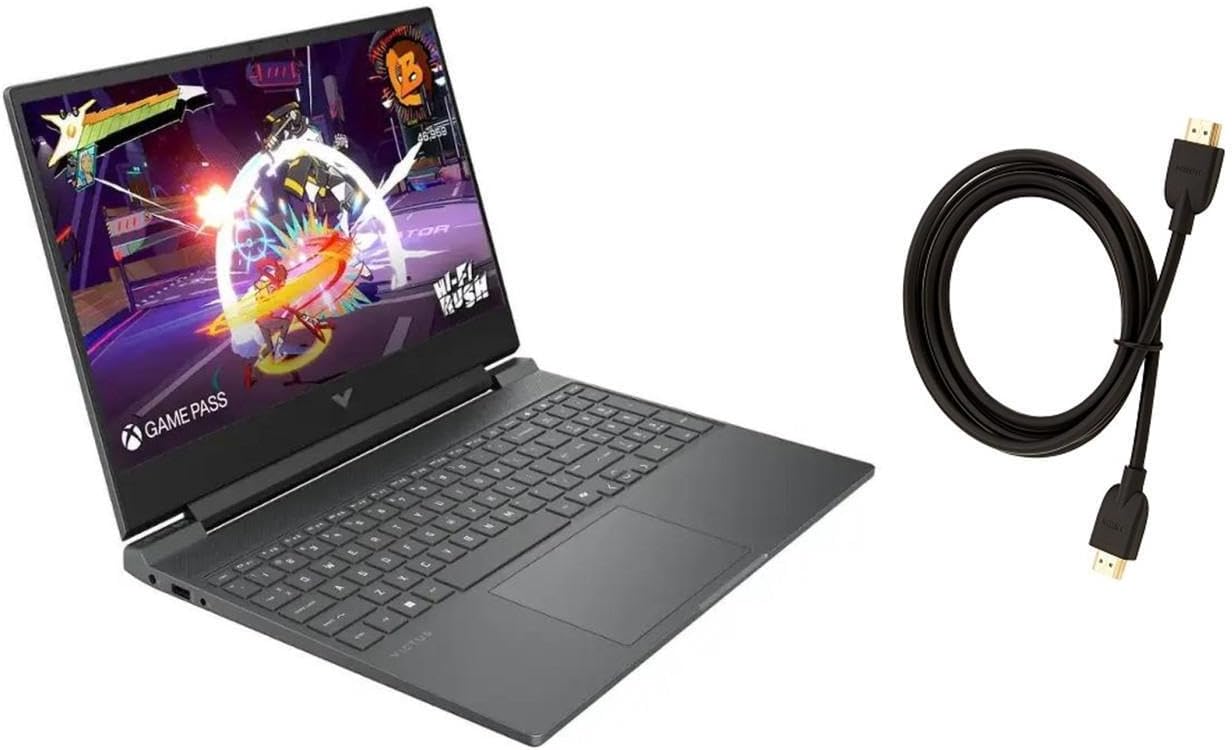 HP Victus 15.6″ 144Hz Full HD Gaming Laptop |Intel Core i5-13420H | NVIDIA GeForce RTX 3050 | Copilot |Backlit| Silver | 8GB RAM | 512GB SSD |Windows 11 Home |Bundle with HDMI Cable