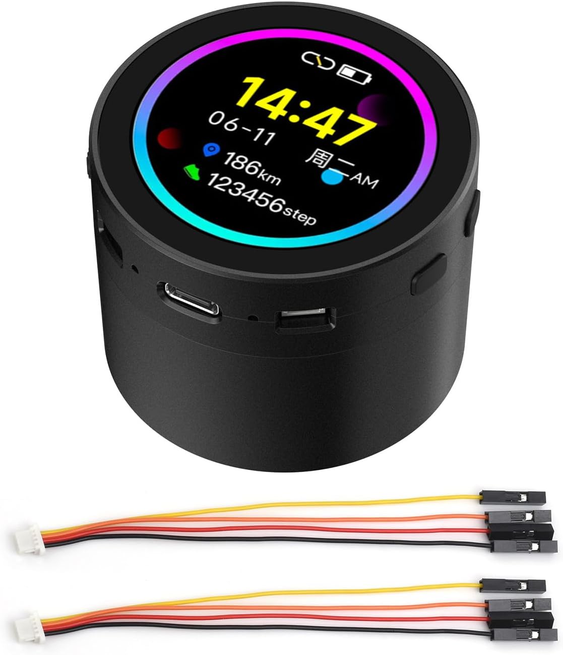 Waveshare ESP32-S3 1.85inch Round LCD Development Board, 360×360, Supports Wi-Fi & Bluetooth BLE 5, AI Speech, Smart Speaker Box, ESP32 with Display, with Speaker Box