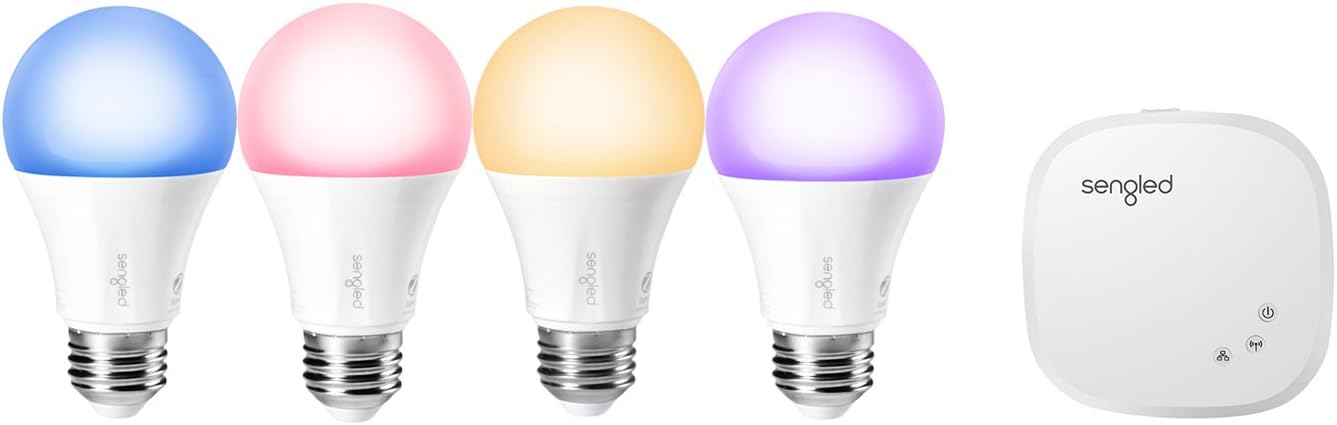 Sengled E29-NA05F Smart LED Starter Kit, 4 Pack, White