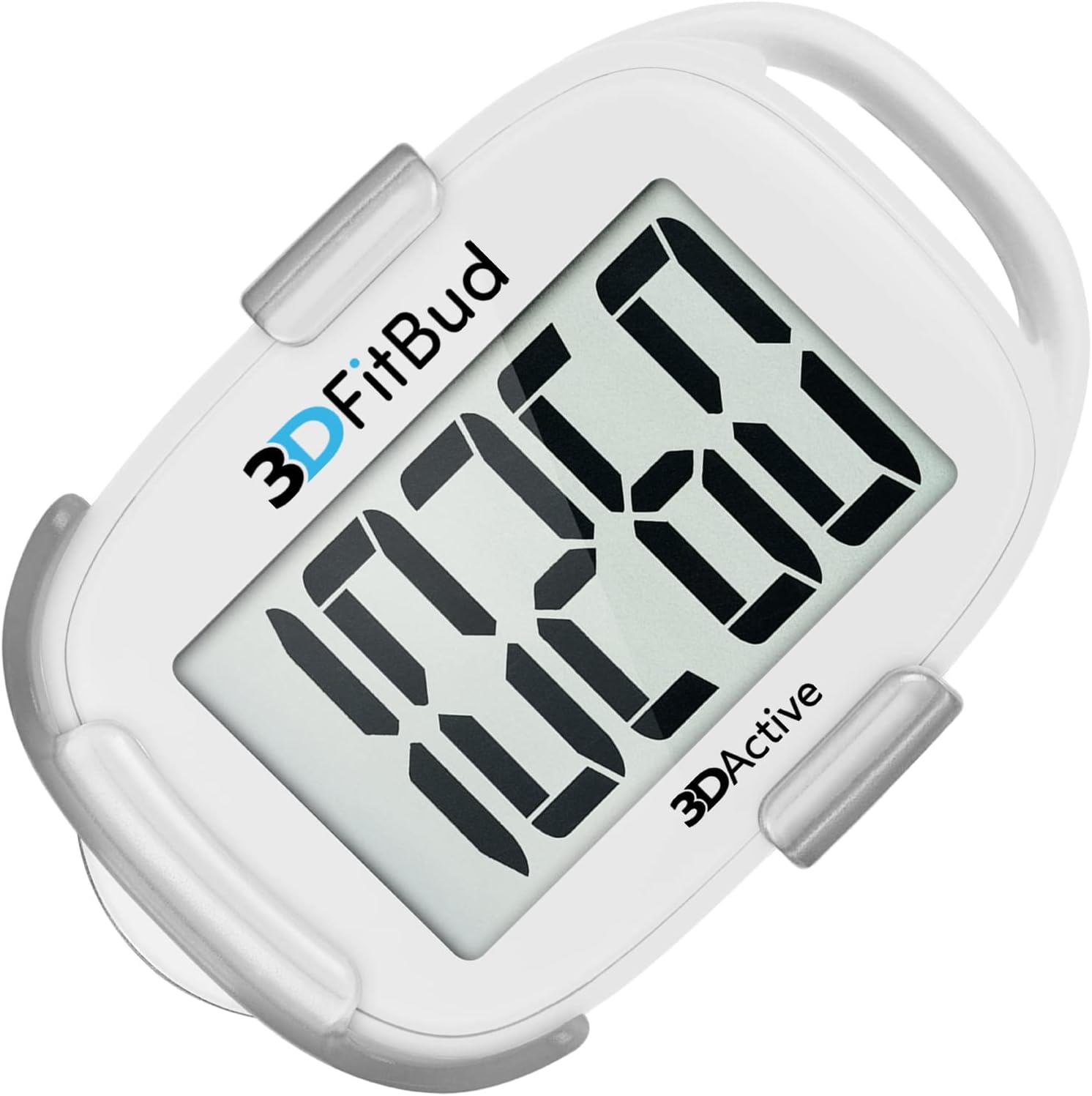 3DActive 3DFitBud Simple Step Counter Walking 3D Pedometer with Clip, Lanyard Accurate Step Tracker Large Display, Easy to Use for Kids Men Women Adult Seniors Daily Step Tracking – A420S
