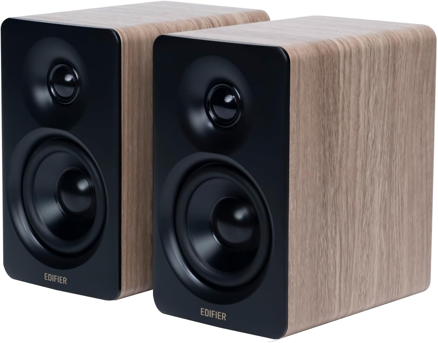 Edifier M60 Multimedia Speaker Bluetooth 5.3, 66W RMS, Hi-Res Audio & Hi-Res Wireless Audio, LDAC,3″ Mid Bass & 1″ Tweeter, USB-C & Aux Inputs, Compact Desktop Speaker – Classic Oak