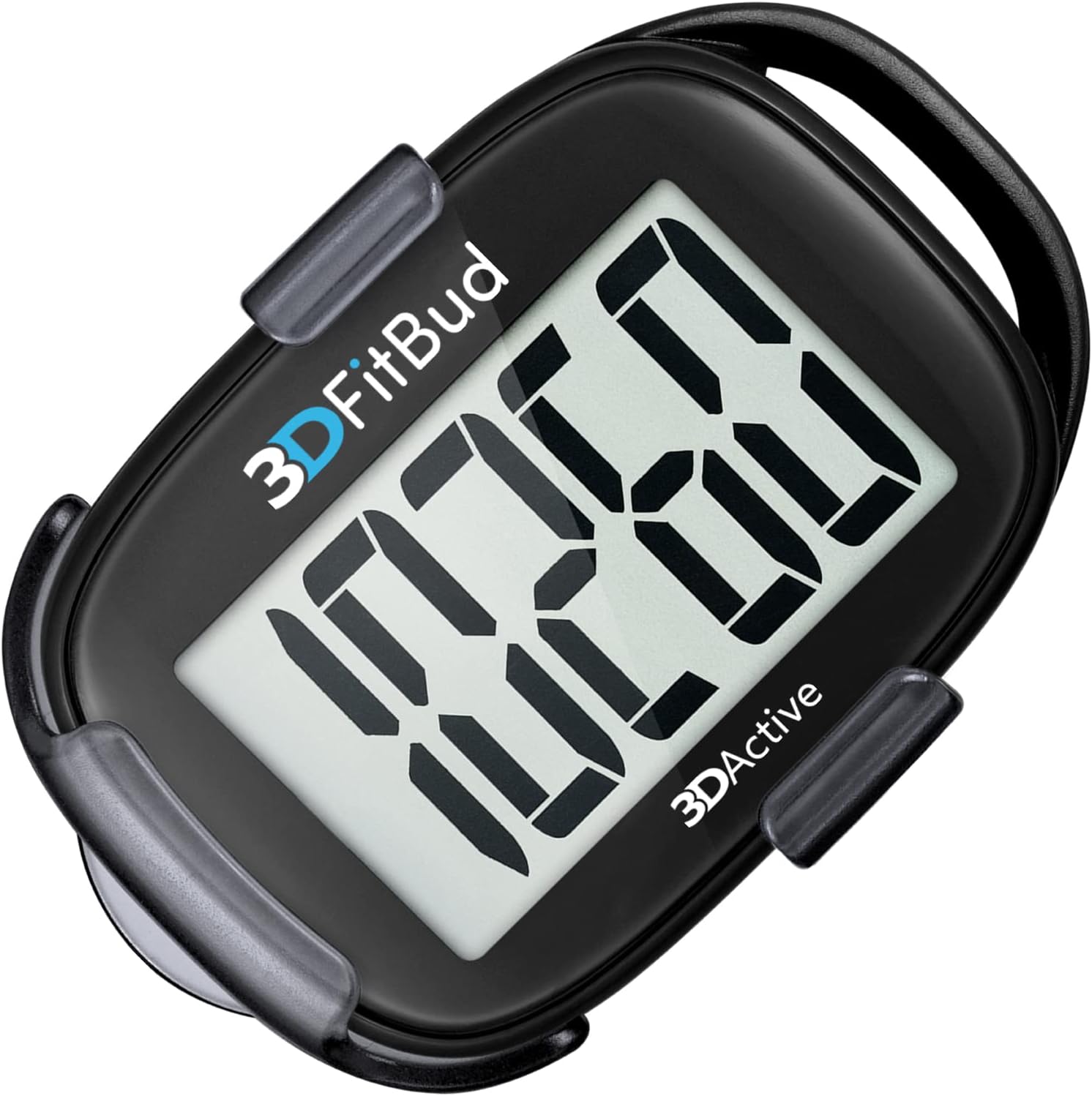 3DActive 3DFitBud Simple Step Counter Walking 3D Pedometer with Clip, Lanyard Accurate Step Tracker Large Display, Easy to Use for Kids Men Women Adult Seniors Daily Step Tracking – A420S