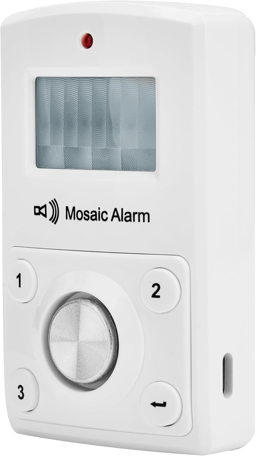 135dB Freestanding Keypad Motion Sensor Intruder Burglar Alarm for Indoor Home Security. Portable Battery Operated Alert for Travel, Camp. Cordless Loud Sound PIR Motion Detector Garage Shed Siren