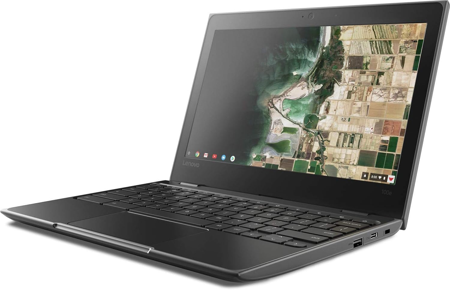 Lenovo 100e 81ER000BUS 11.6″ HD Chromebook, Intel Dual-Core Celeron N3350 1.1 GHz up to 2.4 GHz, 4GB RAM, 16GB SSD, Bluetooth, USB Type C, 802.11ac, Webcam, Chrome OS (Renewed)