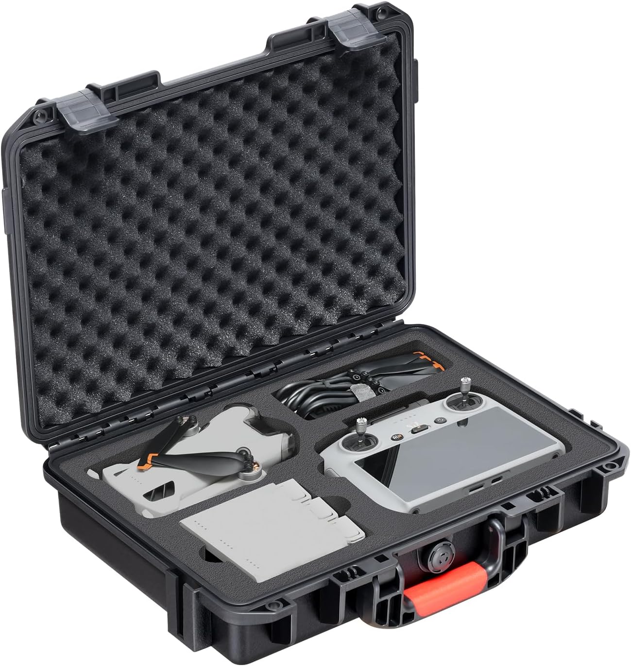 Hard Case for DJI Mini 4 Pro: Waterproof Hard Shell with Foam for DJI Drone Mini 3 Pro/Min3/RC2/RC/RC-N2/N1| Travel Carrying Storage Box for fly more combo Batteries and Accesories Kit ( Case Only)