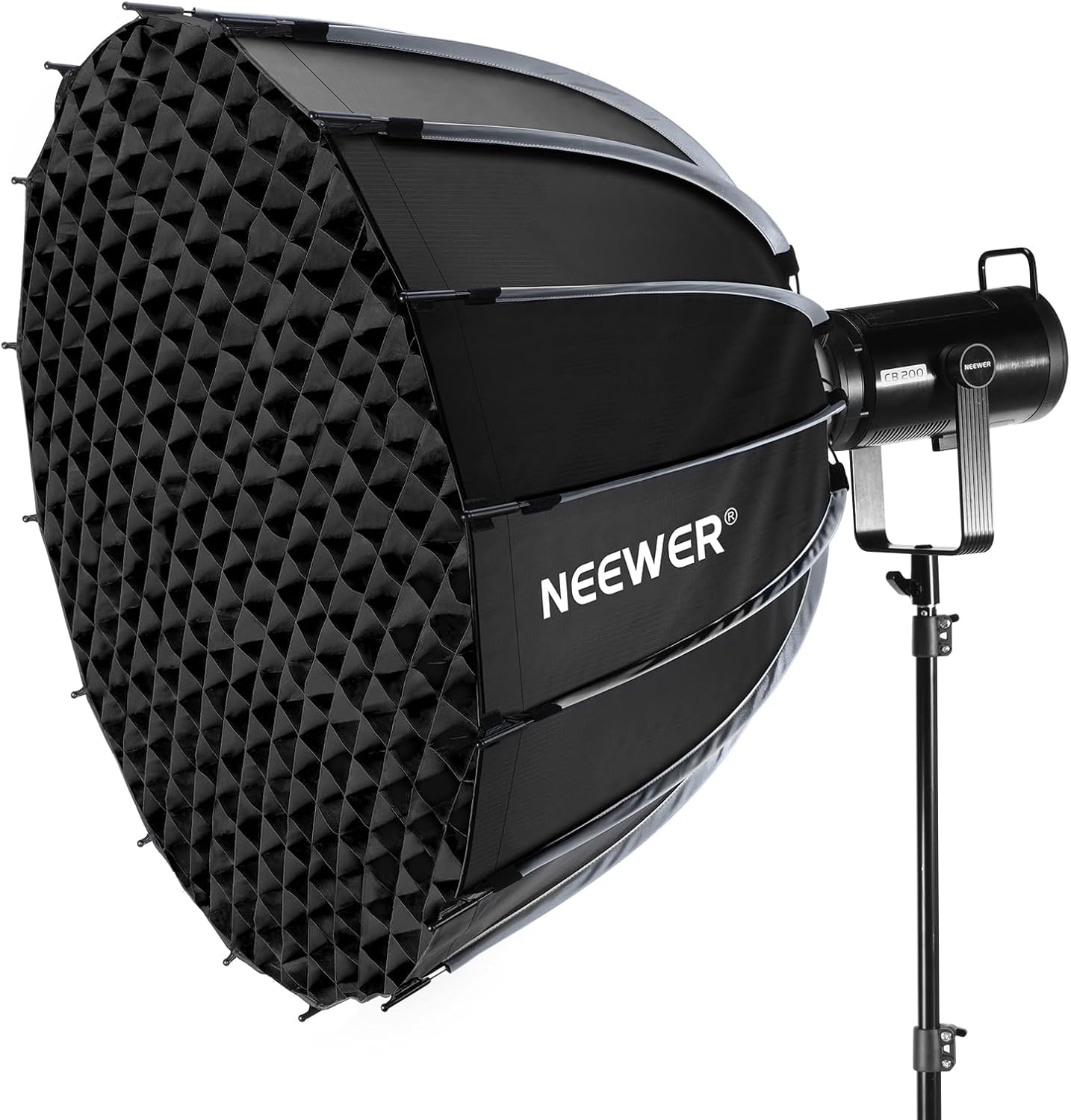 NEEWER Parabolic Softbox Kit, 35.4″ Bowens Mount Soft Box with Light Diffusers for Studio Photography Video Recording Streaming Lighting Compatible with Aputure 120d Compatible with Godox SL60w, NS72P