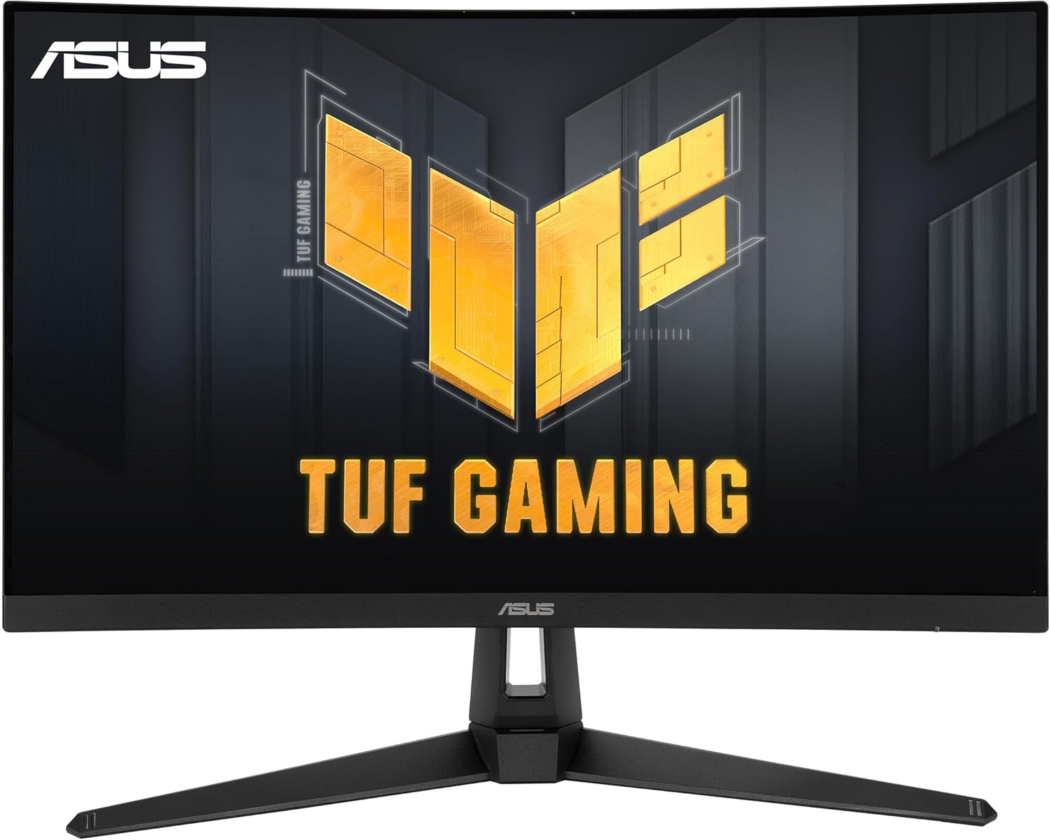 ASUS TUF Gaming VG27VH1B 27” Curved Monitor, 1080P Full HD, 165Hz (Supports 144Hz), Extreme Low Motion Blur, Adaptive-sync, FreeSync Premium, 1ms, Eye Care, HDMI D-Sub, Black