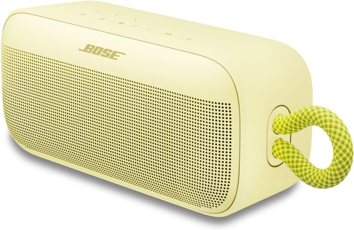 Bose SoundLink Plus Portable Bluetooth Speaker, Wireless Outdoor Speaker, Up to 20 Hours Battery Life, Waterproof and Dustproof, Citrus Yellow – Limited Edition Color