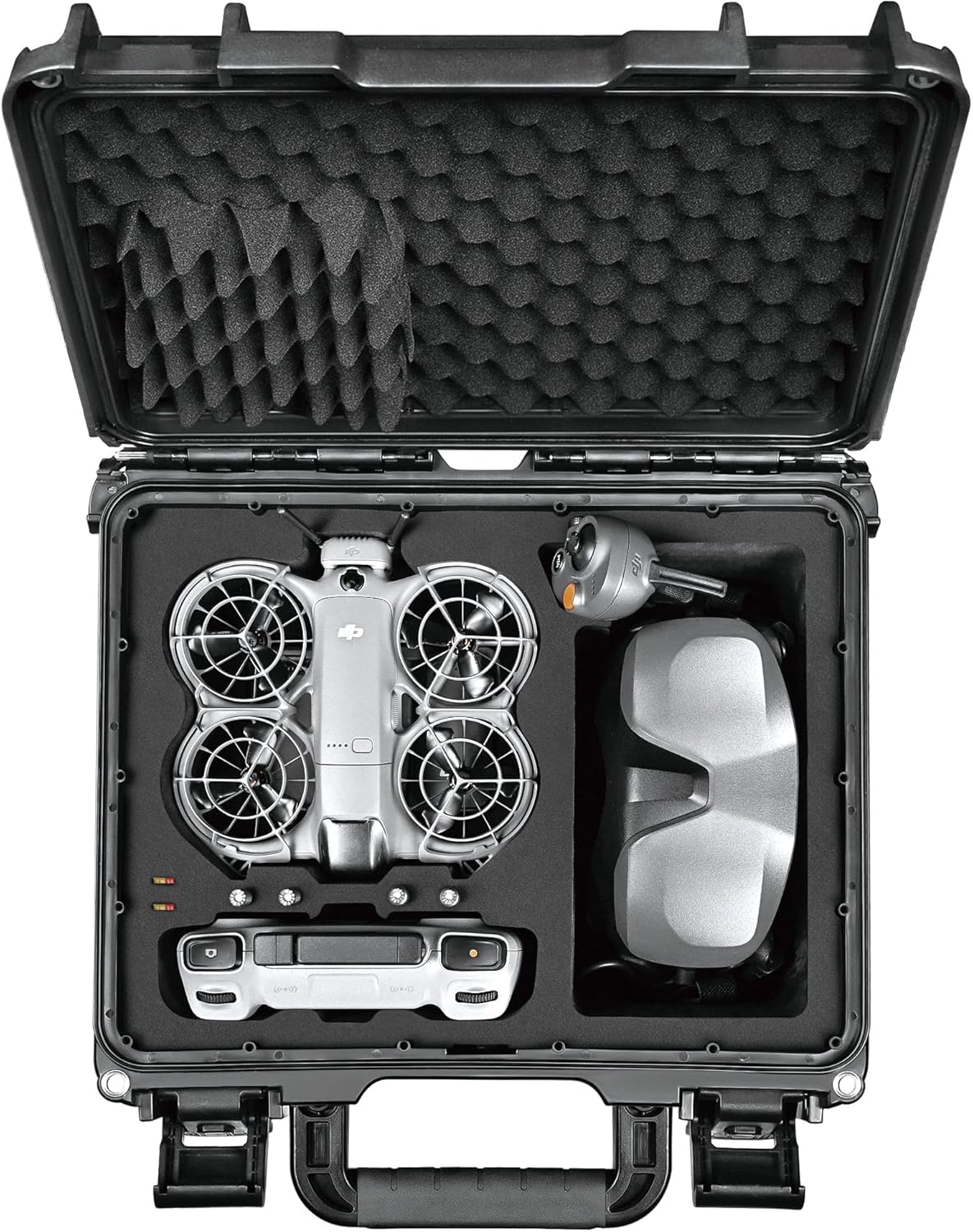 Lekufee Waterproof Hard Carrying Case for DJI Neo 2 Drone, Fly More Combo, DJI RC 2, RC N3, Goggles N3/3, RC Motion 3, and Accessories(Case Only)