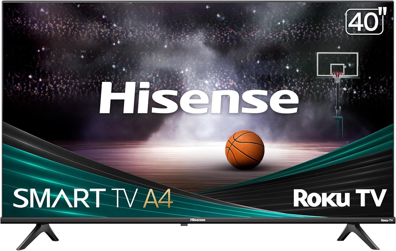 Hisense 40-Inch Class A4 Series FHD 1080p Smart Roku TV with Alexa Compatibility (40A4NR) – Dolby Audio, Slim Bezel Design, Google Assistant