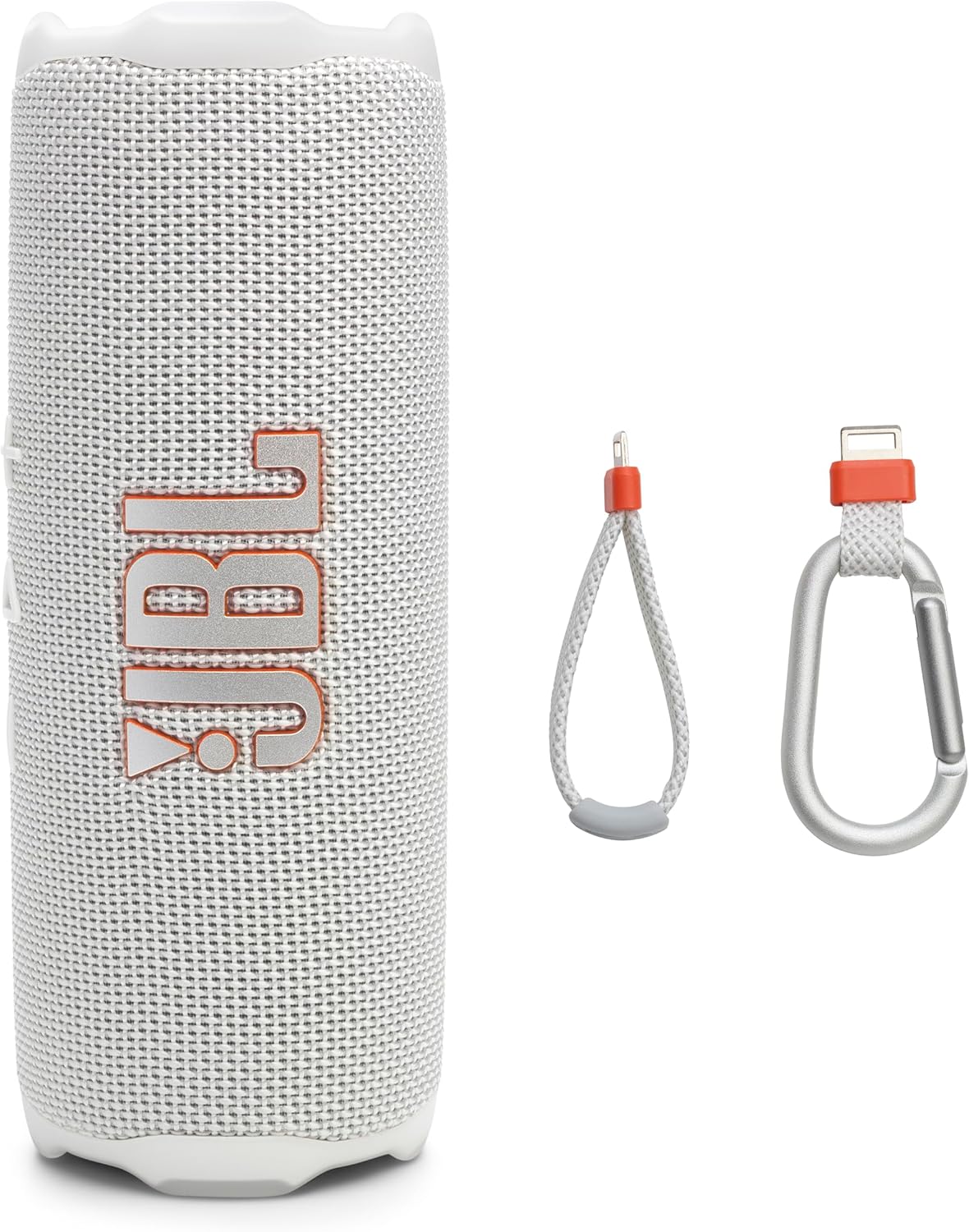 JBL Flip 7 – Portable Waterproof and Drop-Proof Speaker, Bold JBL Pro Sound with AI Sound Boost, 16Hrs of Playtime, and PushLock System with Interchangeable Accessories (White)