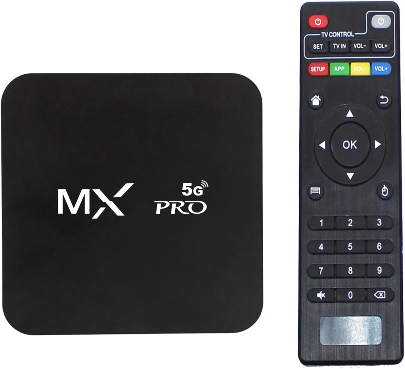 MX Pro 5G Smart 4K Ultra HD Media Player WiFi 6 Bt Remote Control 16GB USB Home Media Player