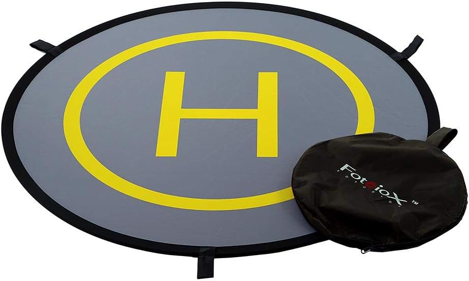Fotodiox 32″ Collapsible Drone Launch Pad – Fast-Fold Portable Landing Pad Apron for RC Drone Quadcopter and Helicopters
