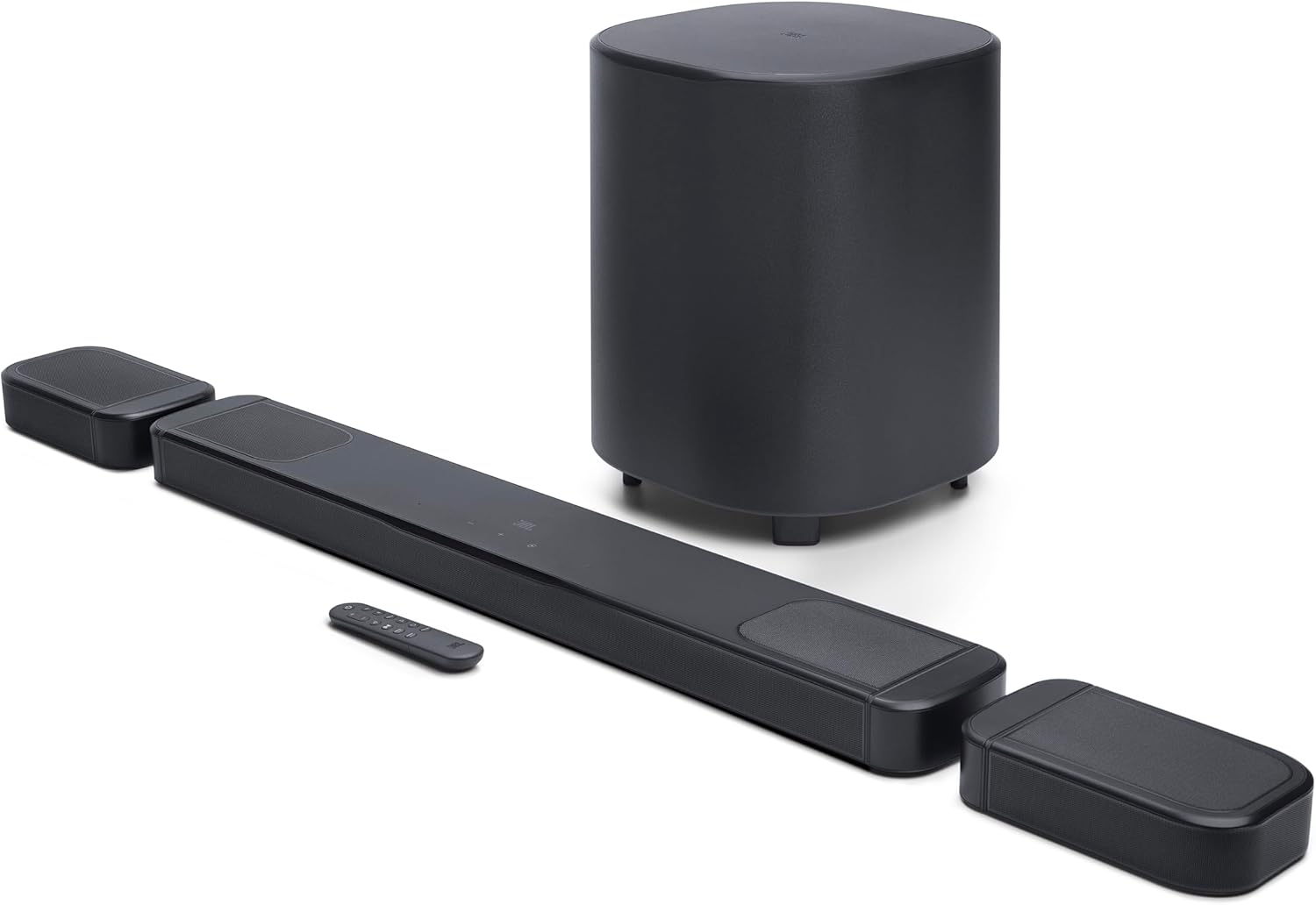 JBL Bar 1000MK2-7.1.4 Channel soundbar System with Detachable Surround Speakers, MultiBeam 3.0, Dolby Atmos and DTS:X, 480W RMS with 10″ Sub & Works with Voice Assistant-Enabled Speakers (Black)