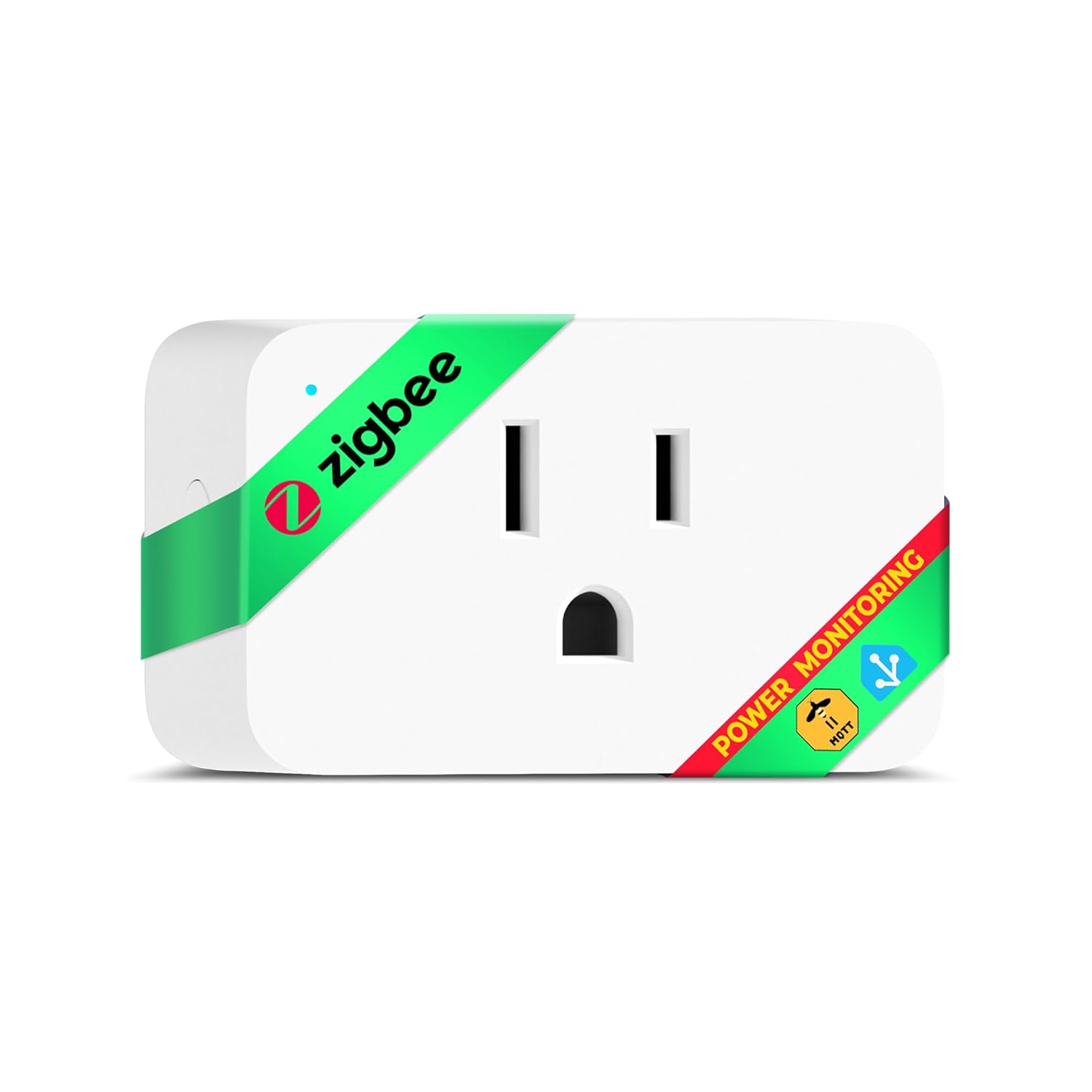 𝗭𝗶𝗴𝗕𝗲𝗲 Smart Plug, Energy Monitoring, 𝗭𝗶𝗴𝗯𝗲𝗲 𝗛𝘂𝗯 Required, ETL Certified, Compatible with Alexa, Google Home, Home Assistant, SmartThings, Remote App Control, Smart Outlet, 1 Pack