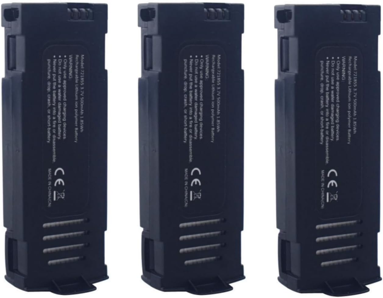 sea jump 3PCS 3.7V 500mah Lipo Battery Suitable for D20 Mini Drone Folding Quadcopter Spare Parts