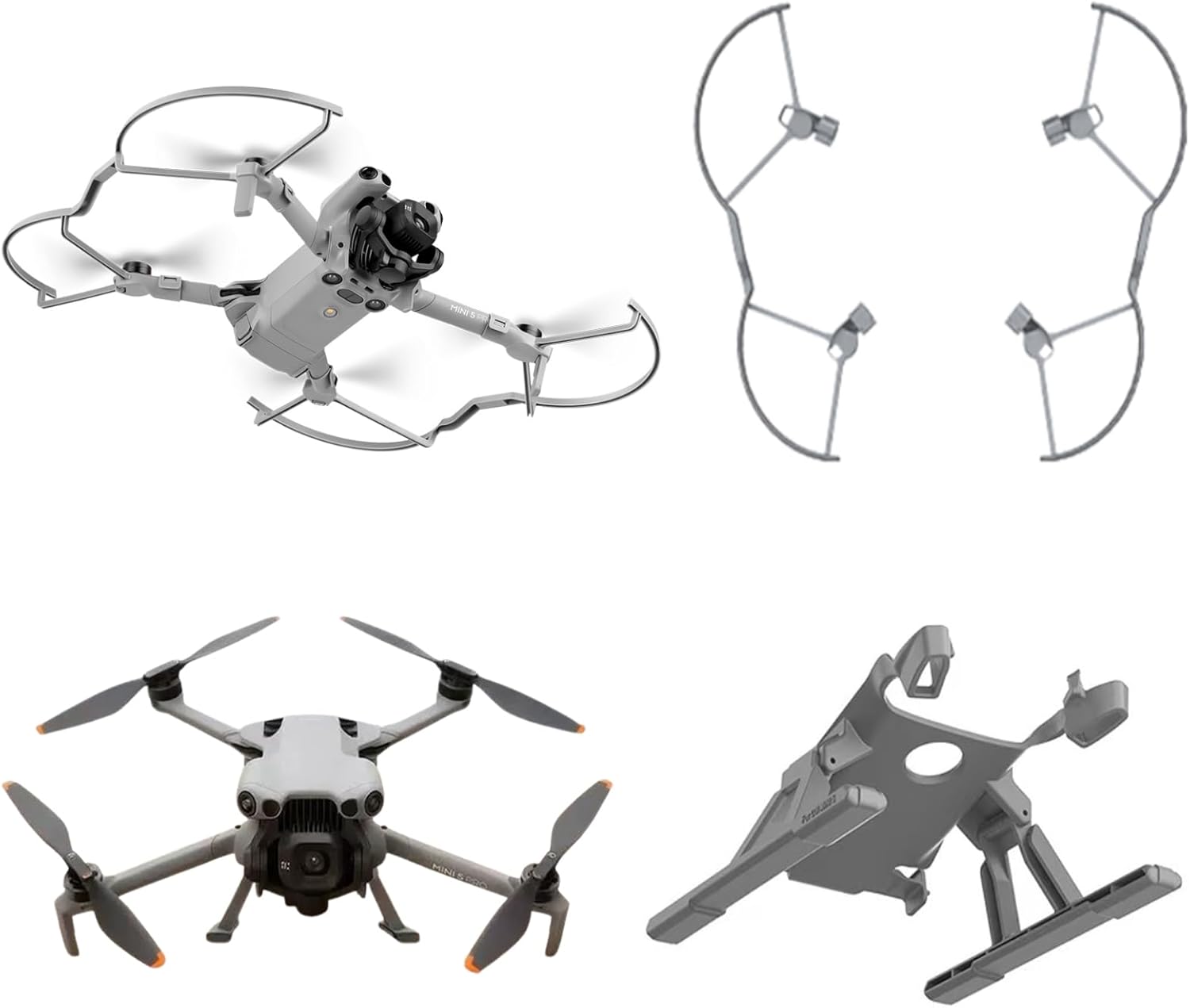 Coyktonty Propeller Guard Protector+Landing Gear for DJI Mini 5 Pro Drone（2-Piece Set）