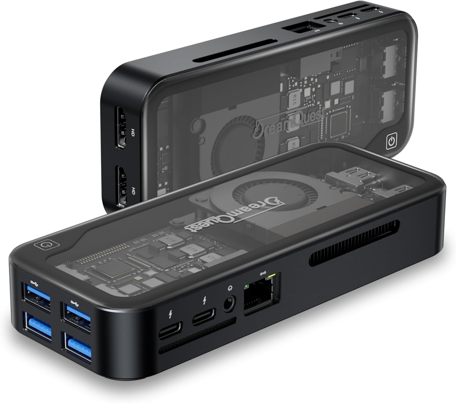 DreamQuest Mini PC with Windows 11 Pro, Intel N95 (up to 3.4GHz) Mini Desktop Computers 12GB DDR5 1TB SSD, 2*USB C, 2*HDMI, 4*USB 3.2, LAN,WiFi 6, Bluetooth5.3, Support 4K 60Hz
