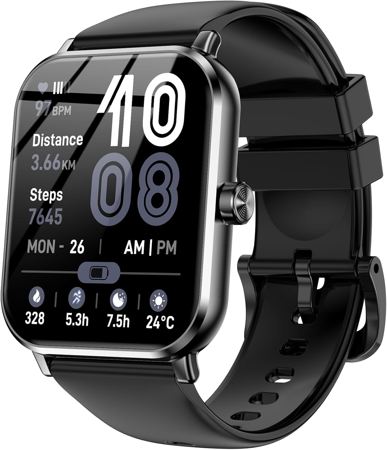 Smart Watch for Men Women, 1.83″ HD Touch Screen Smartwatch with Bluetooth Call, 5 ATM Waterproof, 130+ Sport Modes Fitness Tracker Heart Rate Sleep Monitor Pedometer, Compatible with Android iPhone