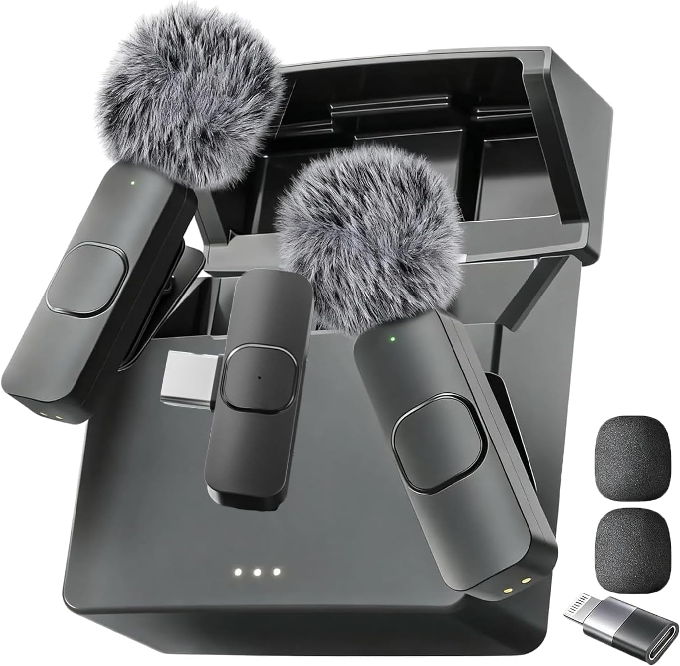 Mini Mic Pro (Latest Model) – #1 Microphone for iPhone & Android, Wireless Mini Microphone, ClearVoice™, Noise Cancelling, Lavalier Mic for TikTok, YouTube & Interviews (with Charging Case)