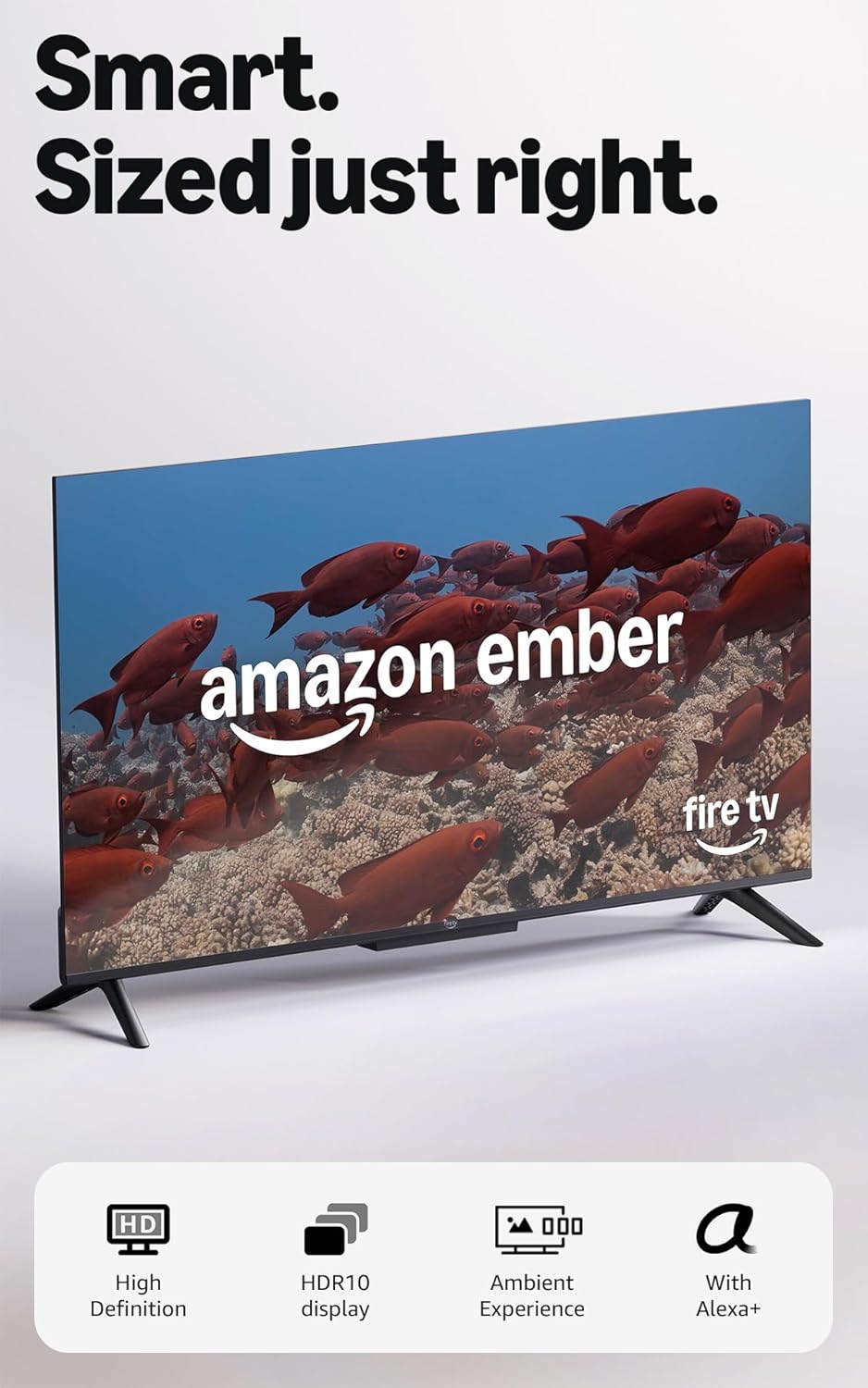 Amazon Ember 40″ 2-Series with Fire TV (newest model), HD smart TV with Alexa Voice Remote Enhanced, fast streaming, Dolby Audio, Ambient Experience, free and live TV, find shows faster with Alexa+
