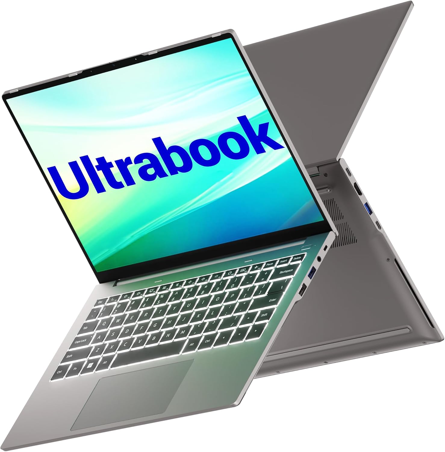 Laptop Ultrabook, AMD Ryzen7 8745HS, 14in 2560×1600 QHD, Backlit Keyboard, Radeon 780M Graphics, 16GB DDR5 5600MHz RAM, 512GB PCIe SSD, Portable Student/Home/Business/Workstation/Gaming【U4E】