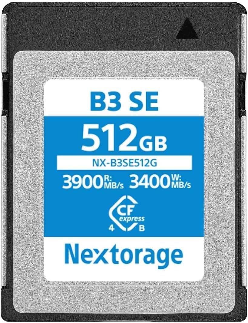 Nextorage Japanese CFexpress 4.0 Type B 512GB Memory Card Max. Read Speed 3900MB/s Max Write Speed 3400MB/s NX-B3SE512G CF Express 4.0 typeb Nextorage (512GB)