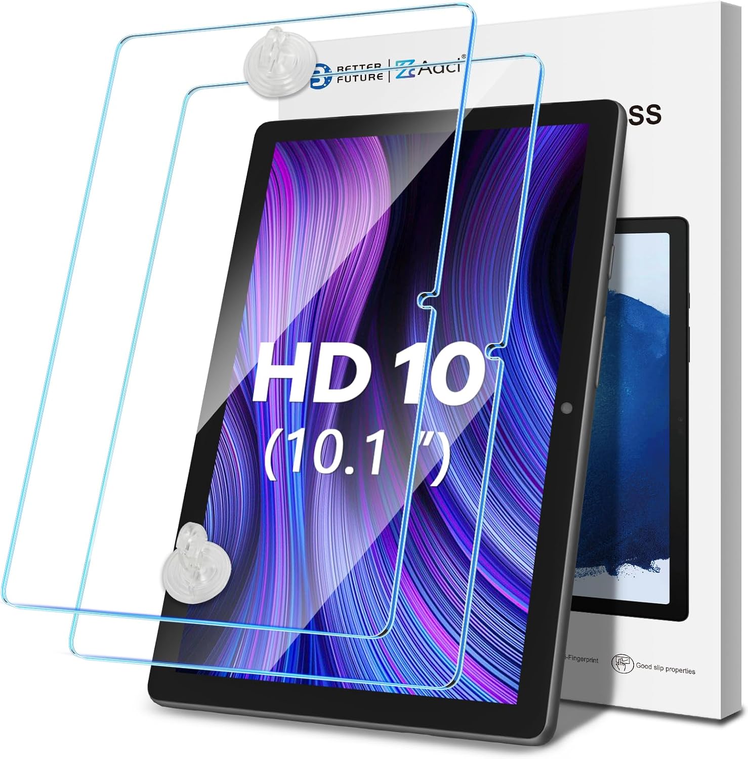 AACL 2-Pack Tempered Glass for All-New 10.1″ Tablet, 9H Glass for HD 10/10 Plus/10 Kids/10 Kids Pro Tablet Screen Protector (2023/2021,13th/11th Gen)[Easy Installation][Anti-Scratch]