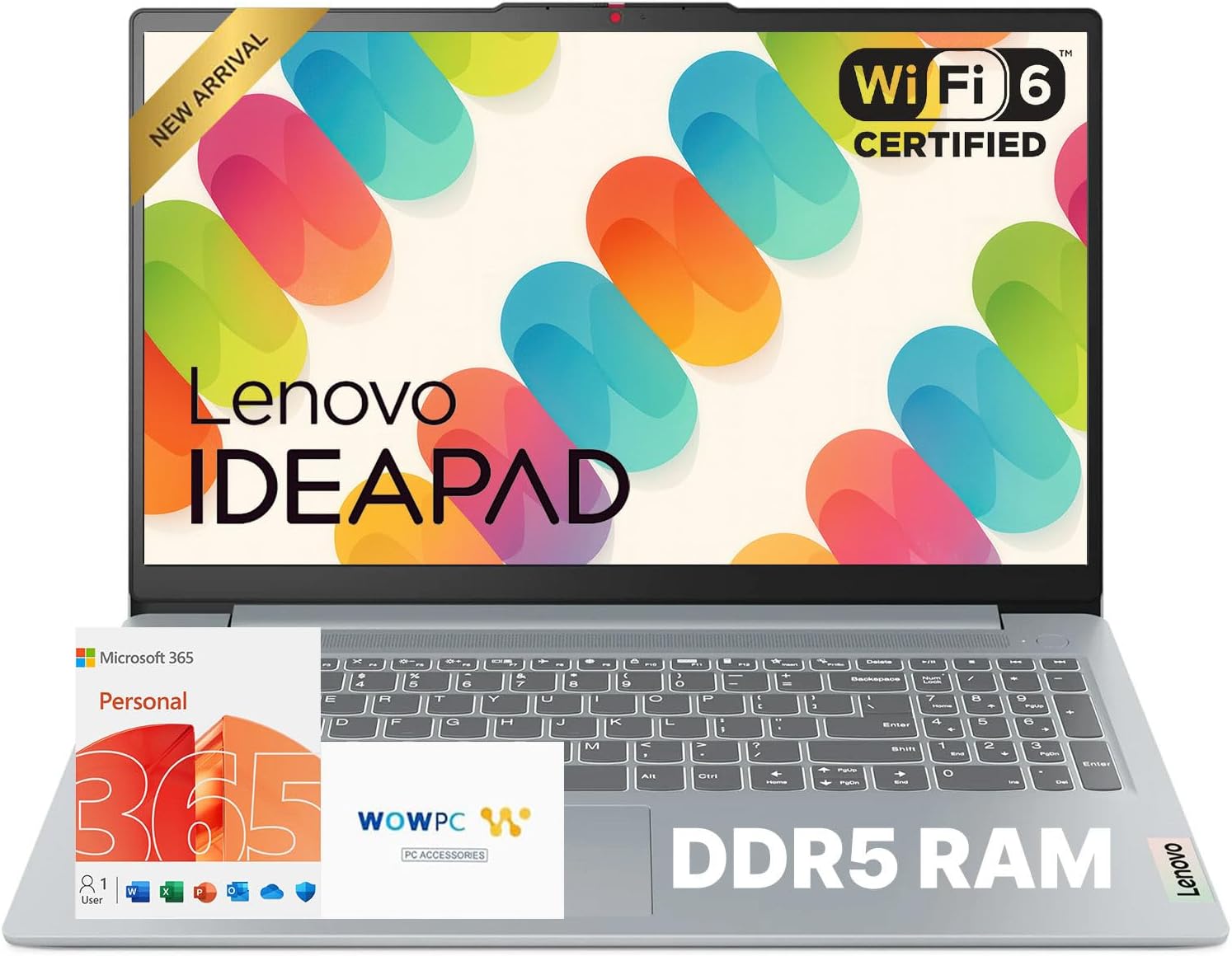 Lenovo IdeaPad Slim 3i 15.6″ FHD Laptop • Microsoft Office 365 • 1.1TB Storage • LPDDR5 • Intel 4 Cores • 128GB SSD and 1TB Cloud • WiFi 6 • Military-Grade • Windows 11 • Essential Laptop