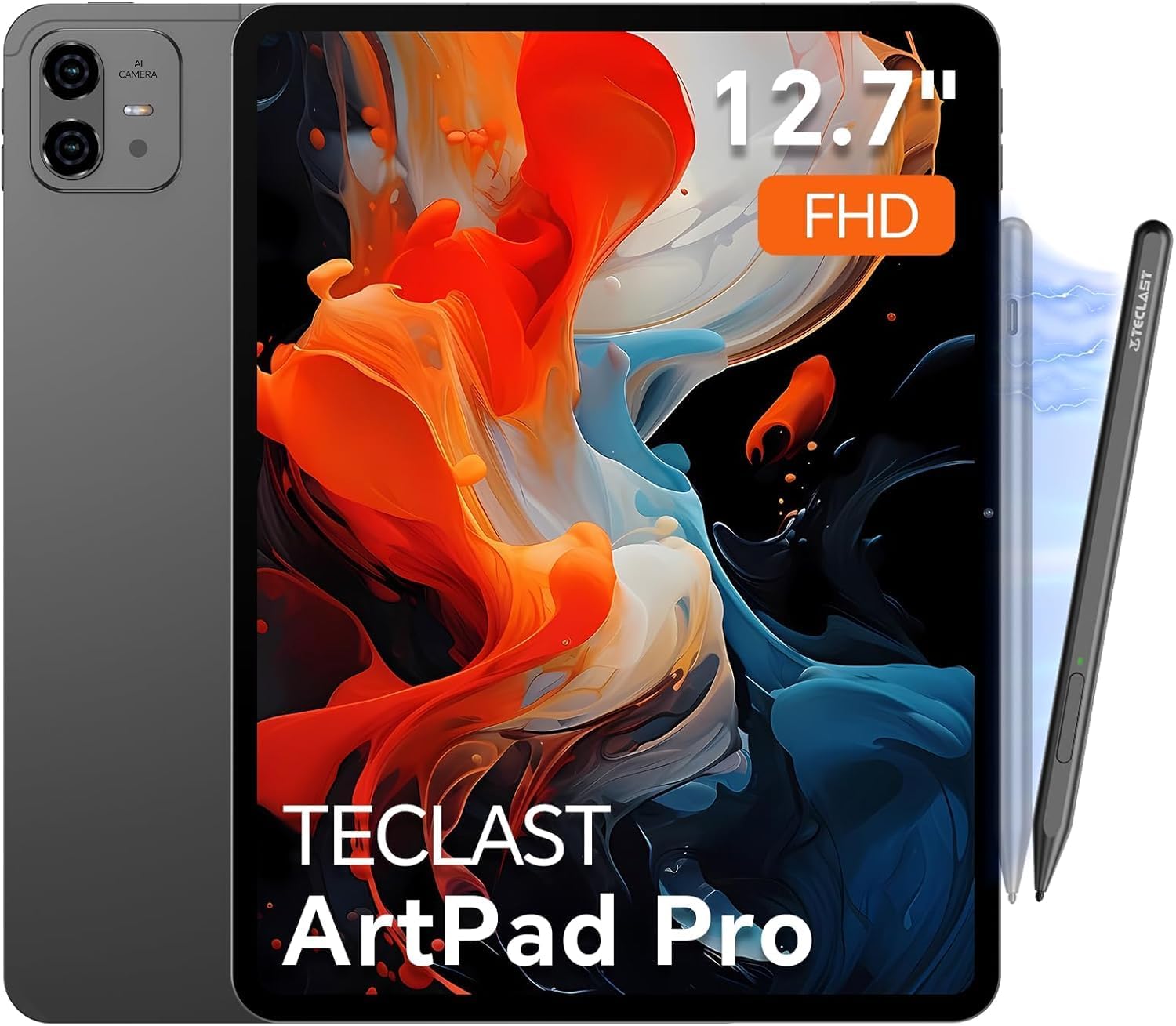 TECLAST Artpadpro Android 15 Tablet, 12.7” 2176×1600 Display, 20GB+256GB, Gemini AI, 10000mAh+30W Fast Charge, 13 inch Tablet with Widevine L1, 5G WiFi,4G LTE,GPS – Includes Pen