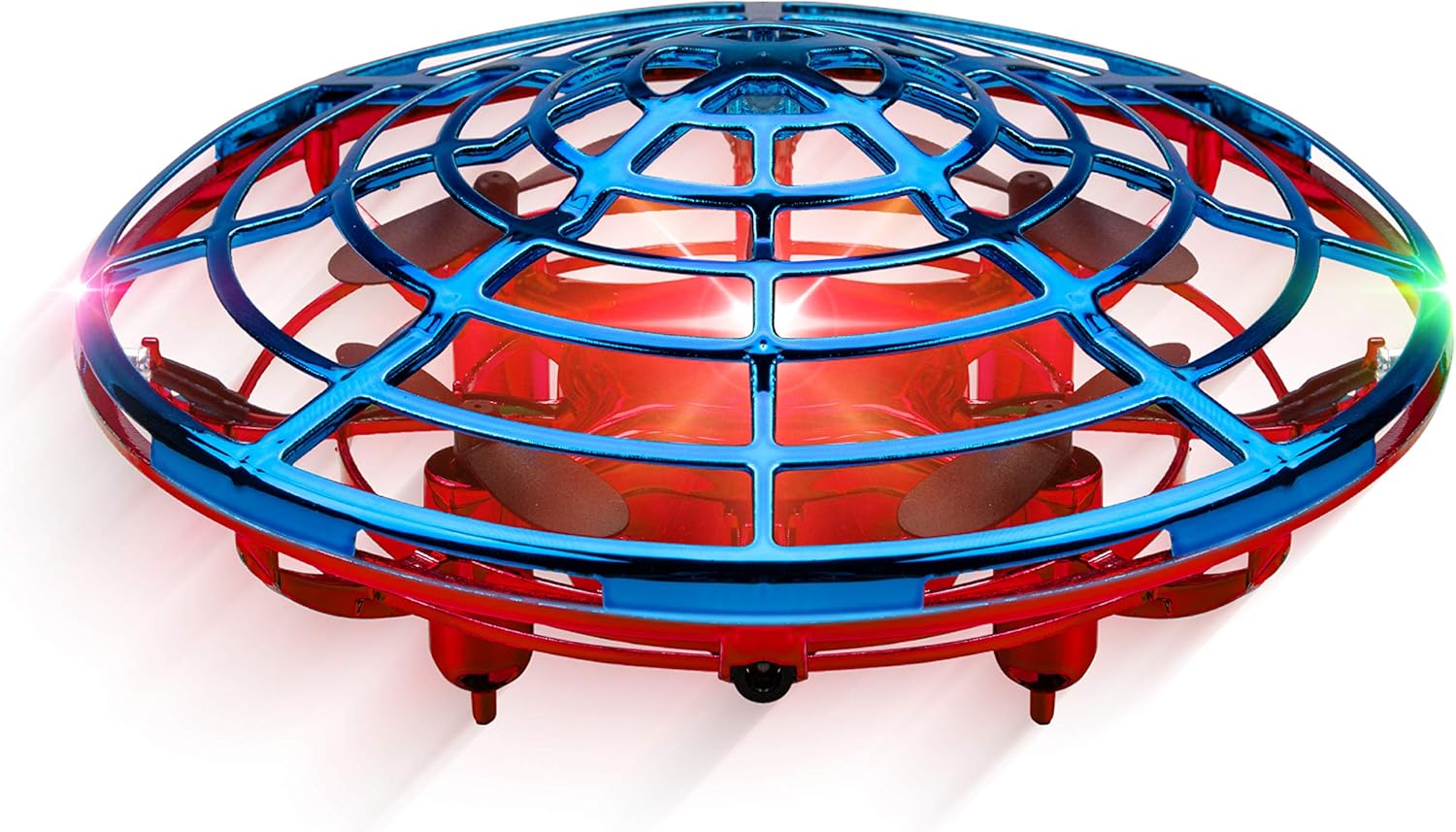 Force1 Scoot Combo Hand Operated Drone for Kids or Adults – Hands Free Motion Sensor Mini Drones, Easy LED Indoor Rechargeable UFO Flying Orb Ball Drone Toys for Boys and Girls (Red/Blue)